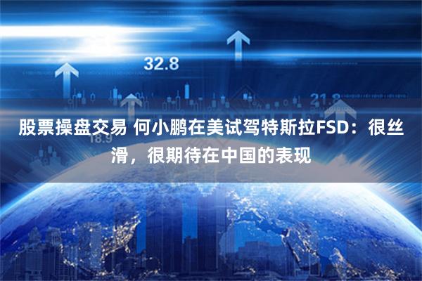 股票操盘交易 何小鹏在美试驾特斯拉FSD：很丝滑，很期待在中国的表现