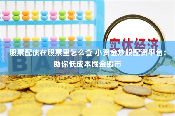股票配债在股票里怎么查 小资金炒股配资平台：助你低成本掘金股市
