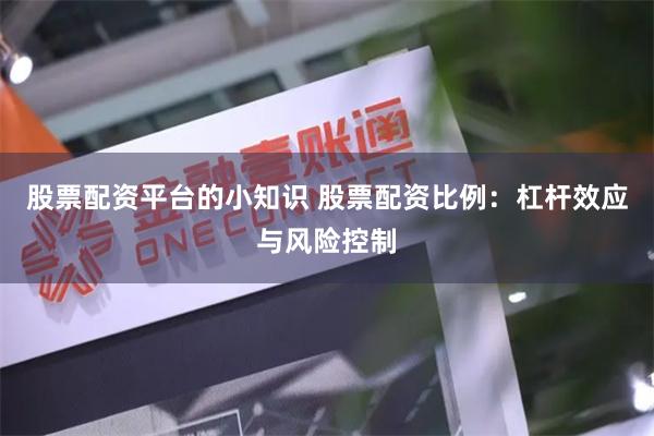 股票配资平台的小知识 股票配资比例：杠杆效应与风险控制